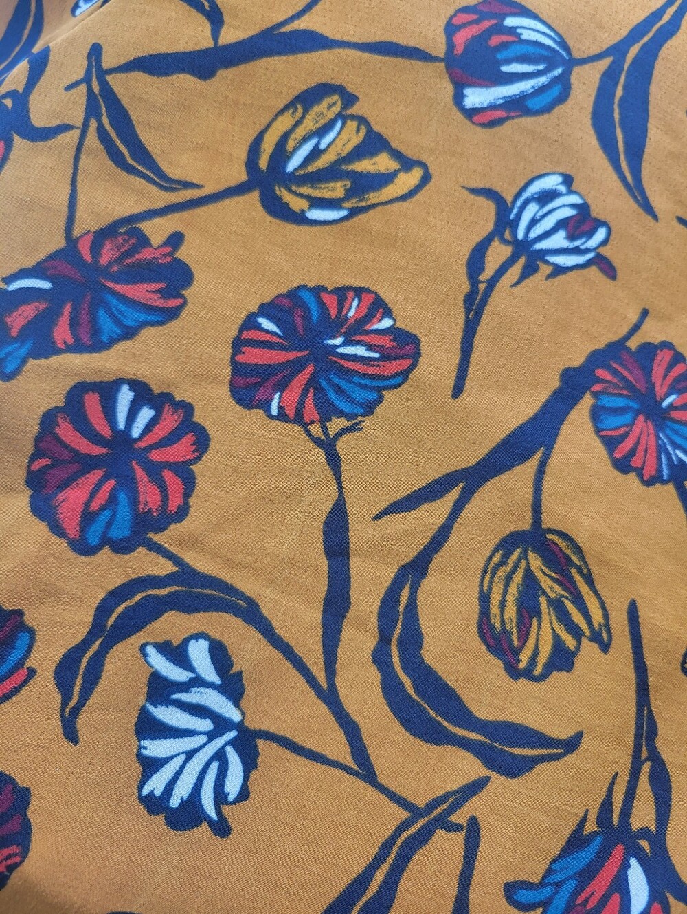 Maurices Floral Tie Cuff Blouse XXL - Picture 7 of 12